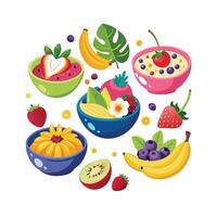 Realistic Fruits Illustration Concepts vector