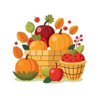 Realistic Fruits Illustration Concepts vector
