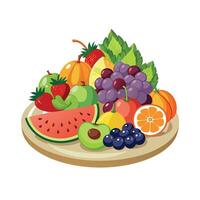 Realistic Fruits Illustration Concepts vector