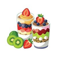 Realistic Fruits Illustration Concepts vector