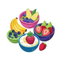 Realistic Fruits Illustration Concepts vector