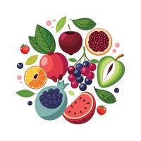 Realistic Fruits Illustration Concepts vector
