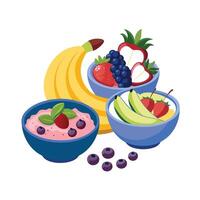 Realistic Fruits Illustration Concepts vector