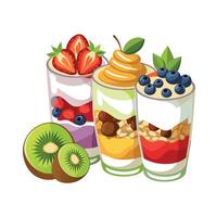 Realistic Fruits Illustration Concepts vector