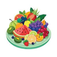 Realistic Fruits Illustration Concepts vector