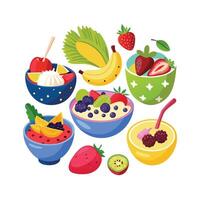 Realistic Fruits Illustration Concepts vector