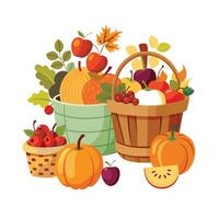 Realistic Fruits Illustration Concepts vector