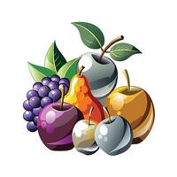 Realistic Fruits Illustration Concepts vector