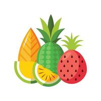 Realistic Fruits Illustration Concepts vector