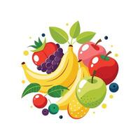 Realistic Fruits Illustration Concepts vector