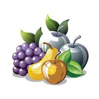 Realistic Fruits Illustration Concepts vector