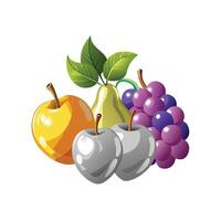Realistic Fruits Illustration Concepts vector