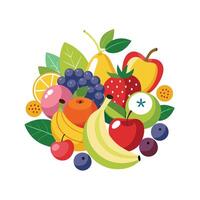 Realistic Fruits Illustration Concepts vector