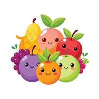 Realistic Fruits Illustration Concepts vector