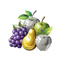 Realistic Fruits Illustration Concepts vector