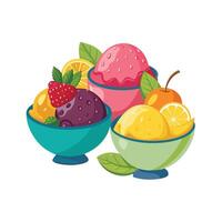 Realistic Fruits Illustration Concepts vector
