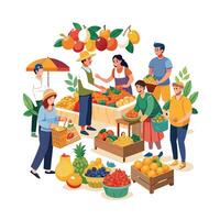 Realistic Fruits Illustration Concepts vector