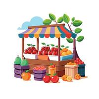 Realistic Fruits Illustration Concepts vector