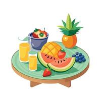 Realistic Fruits Illustration Concepts vector