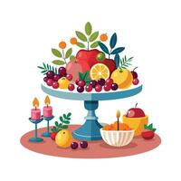 Realistic Fruits Illustration Concepts vector