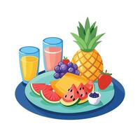 Realistic Fruits Illustration Concepts vector