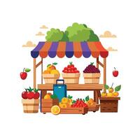 Realistic Fruits Illustration Concepts vector