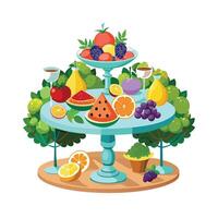 Realistic Fruits Illustration Concepts vector