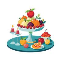 Realistic Fruits Illustration Concepts vector