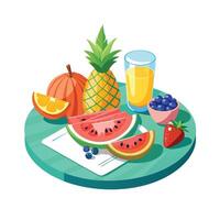 Realistic Fruits Illustration Concepts vector