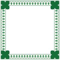 Green border frame deco. frame art simple line signboard. frames or borders for various purposes. Design elements for religious frame illustrations vector