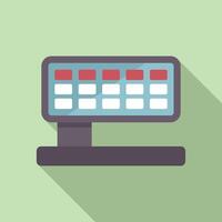 Cash register showing total amount for purchase in supermarket vector