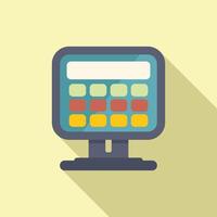 Calculator showing calculation process on screen icon vector