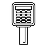 Electronic lock with buttons is locking and unlocking door vector