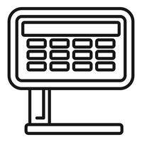 Electronic price display showing price tag in supermarket vector