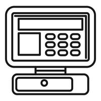 Point of sale terminal showing accepting payment concept vector