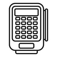 Mobile pos terminal accepting a contactless payment in a store vector