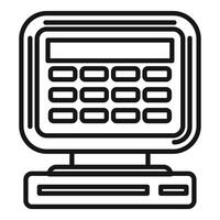 Modern pos terminal with blank screen accepting contactless payments vector