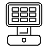Pos terminal processing a credit card payment in a store vector