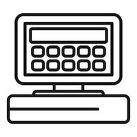 Cash register system showing accepting payments concept vector