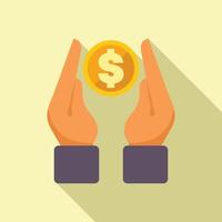 Businessman protecting money with hands, finance safety and savings concept vector