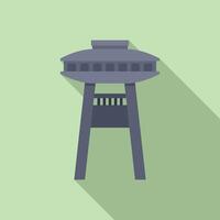 Futuristic building standing tall in flat design style vector