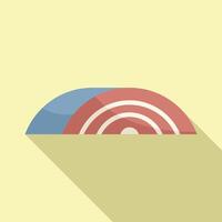 Half sliced smoked salmon fillet icon, flat style vector