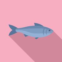 Atlantic herring fish swimming in flat design style vector