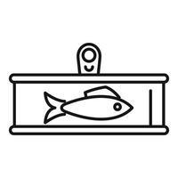 Open tin can with sardine fish preserves is waiting to be eaten vector