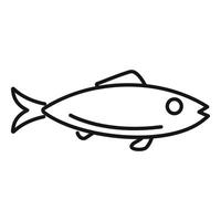 Small river fish swimming side view icon vector