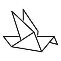 Origami bird taking flight on white background vector
