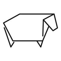 Minimalist line art illustration representing a sheep vector