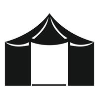 Big top circus tent standing with open entrance vector