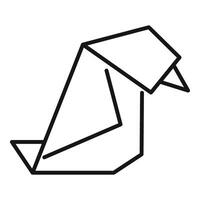 Origami bird line art showing creativity and peace vector