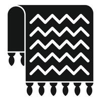 Fabric being woven with traditional loom with zigzag pattern vector